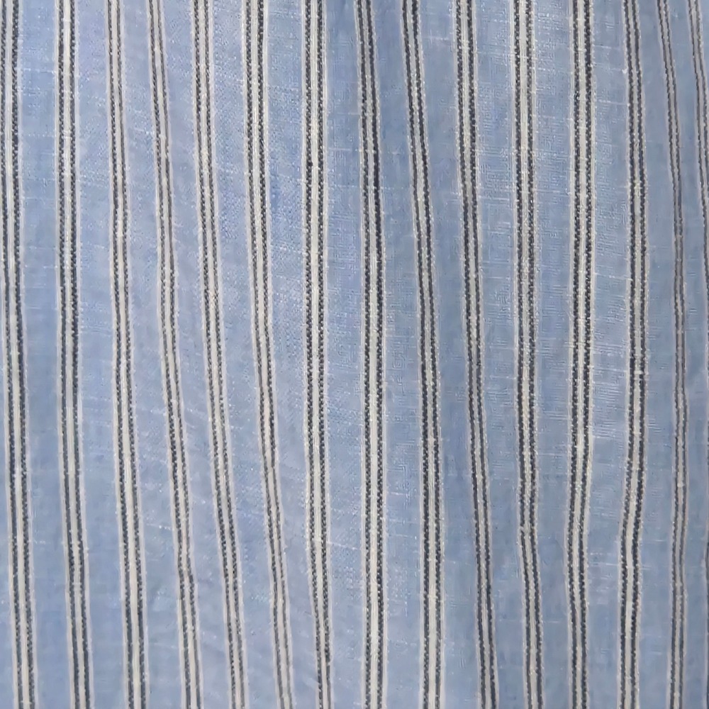 Madewell Cassie 100% Linen Button Front Midi Dress Blue Stripe XS Summer Coastal - Picture 4 of 13